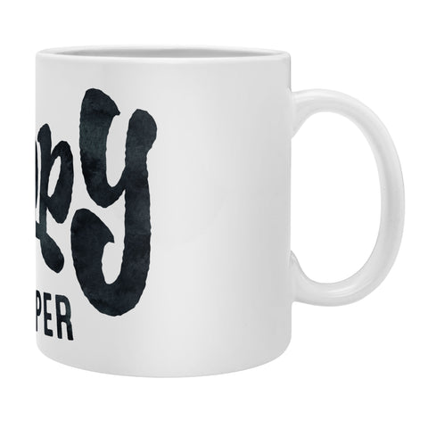 Nature Magick HAPPY CAMPER Black and White R Coffee Mug