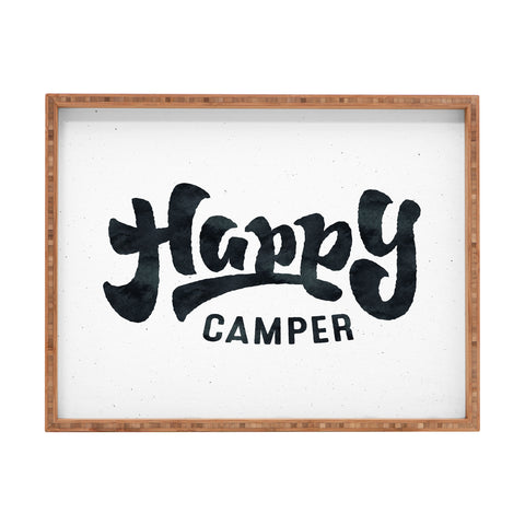 Nature Magick HAPPY CAMPER Black and White R Rectangular Tray