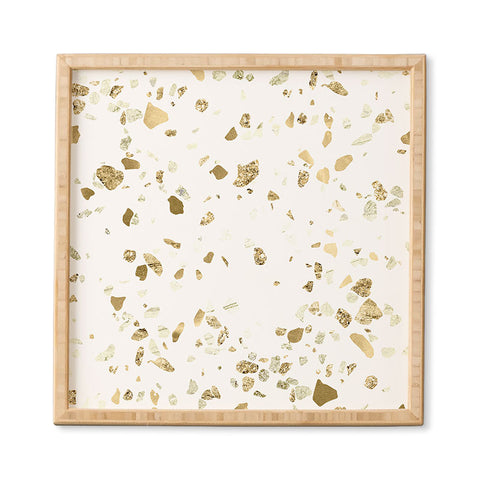 Nature Magick Metallic Gold Terrazzo Sparkle Framed Wall Art