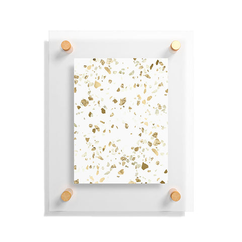 Nature Magick Metallic Gold Terrazzo Sparkle Floating Acrylic Print