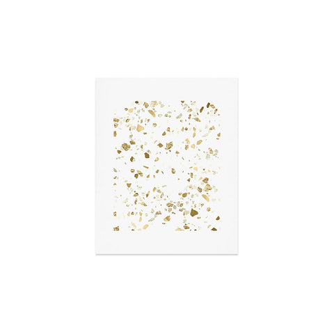 Nature Magick Metallic Gold Terrazzo Sparkle Art Print