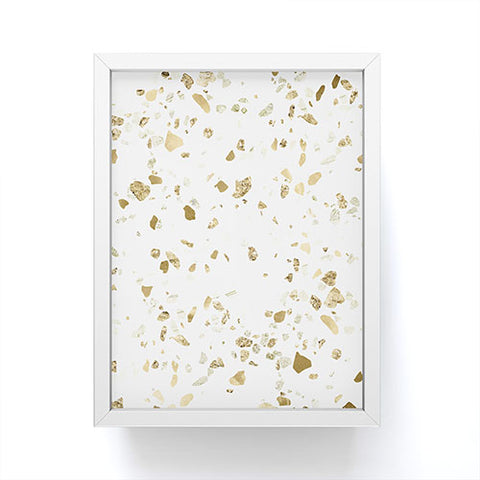 Nature Magick Metallic Gold Terrazzo Sparkle Framed Mini Art Print