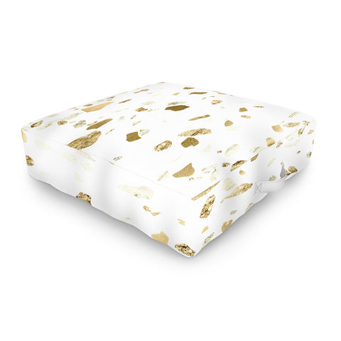 Nature Magick Metallic Gold Terrazzo Sparkle Outdoor Floor Cushion