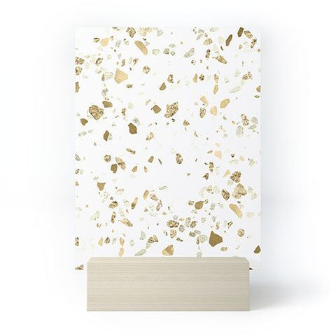 Nature Magick Metallic Gold Terrazzo Sparkle Mini Art Print