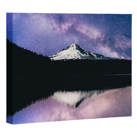 Nature Magick Mount Hood Galaxy Lake Art Canvas