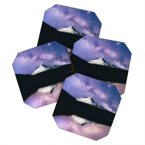 Nature Magick Mount Hood Galaxy Lake Coaster Set
