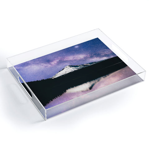 Nature Magick Mount Hood Galaxy Lake Acrylic Tray