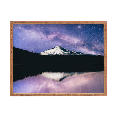 Nature Magick Mount Hood Galaxy Lake Rectangular Tray