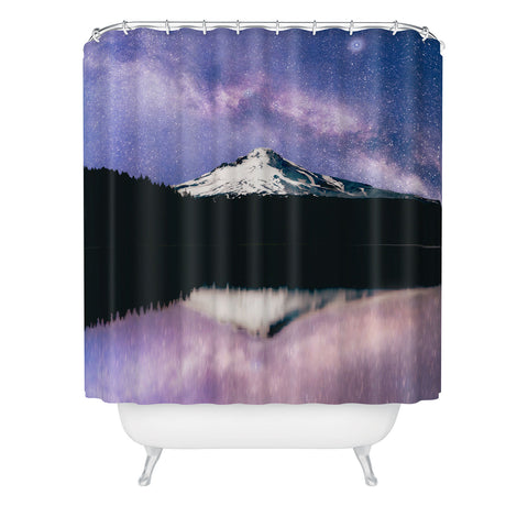 Nature Magick Mount Hood Galaxy Lake Shower Curtain