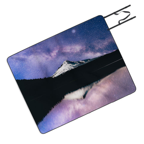 Nature Magick Mount Hood Galaxy Lake Picnic Blanket