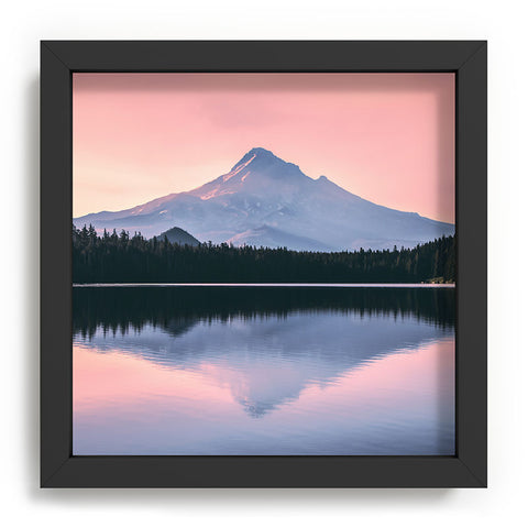 Nature Magick Mount Hood Pink Sunrise Lake Recessed Framing Square