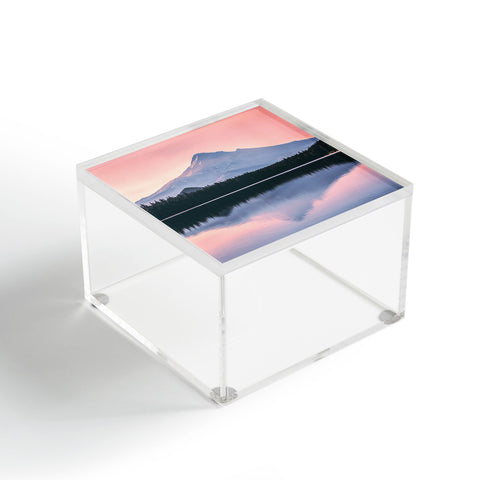 Nature Magick Mount Hood Pink Sunrise Lake Acrylic Box