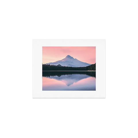 Nature Magick Mount Hood Pink Sunrise Lake Art Print