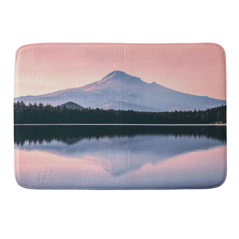 Nature Magick Mount Hood Pink Sunrise Lake Memory Foam Bath Mat