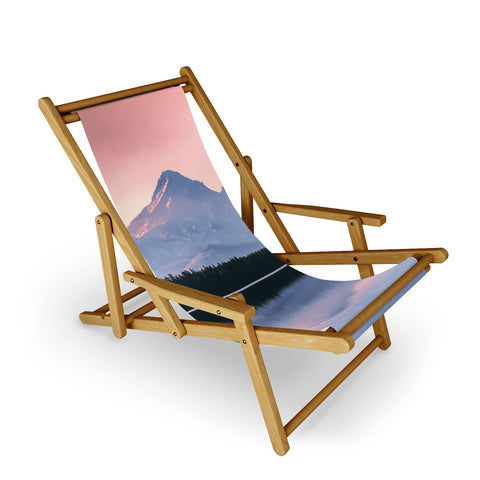 Nature Magick Mount Hood Pink Sunrise Lake Sling Chair
