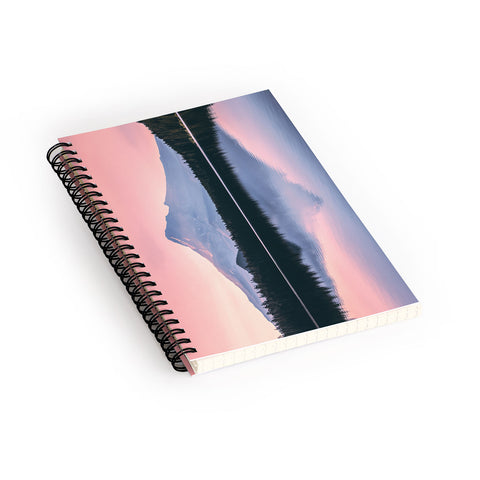 Nature Magick Mount Hood Pink Sunrise Lake Spiral Notebook