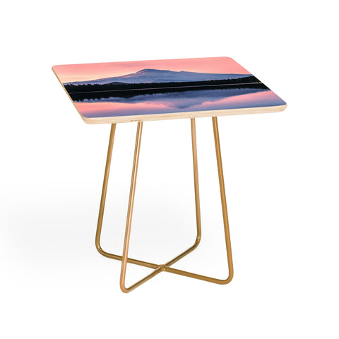 Nature Magick Mount Hood Pink Sunrise Lake Side Table