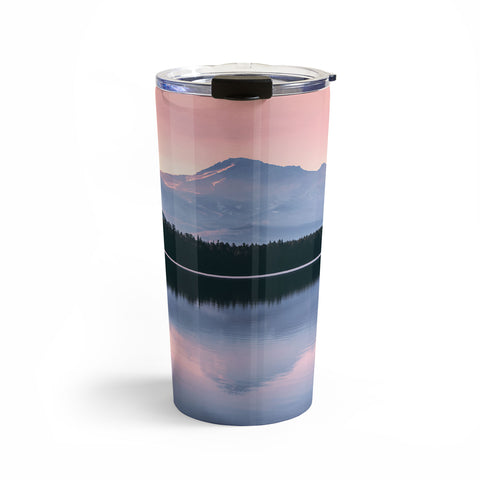 Nature Magick Mount Hood Pink Sunrise Lake Travel Mug