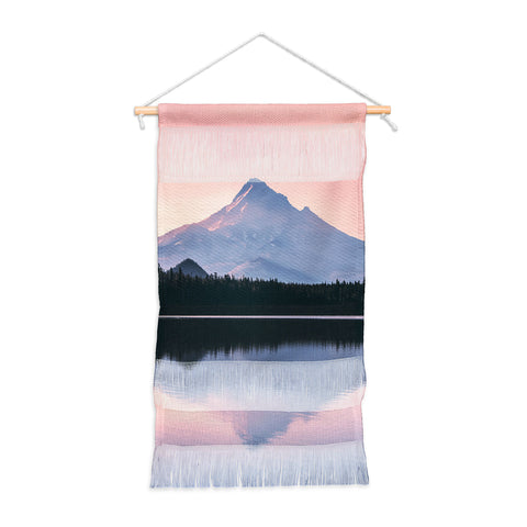 Nature Magick Mount Hood Pink Sunrise Lake Wall Hanging Portrait