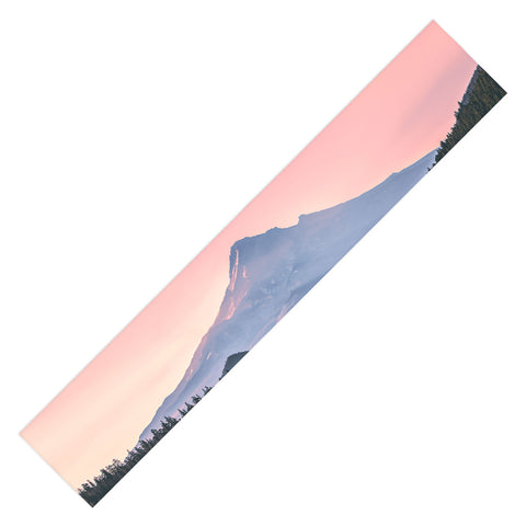 Nature Magick Mount Hood Pink Sunrise Lake Table Runner