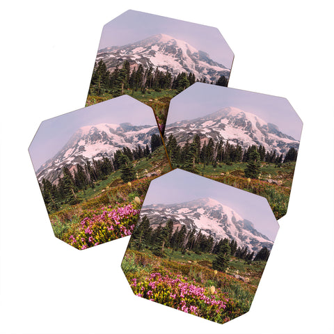 Nature Magick Mount Rainier National Park Coaster Set