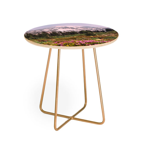 Nature Magick Mount Rainier National Park Round Side Table