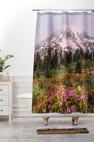 Nature Magick Mount Rainier National Park Shower Curtain And Mat
