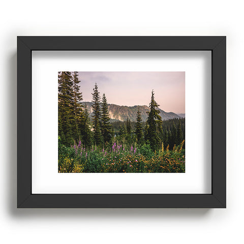 Nature Magick Mount Rainier Wildflower Adventure National Park Wanderlust Recessed Framing Rectangle