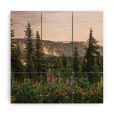Nature Magick Mount Rainier Wildflower Adventure National Park Wanderlust Wood Wall Mural
