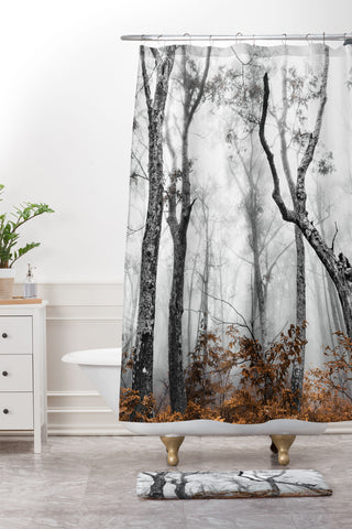 Nature Magick Mountain Forest Adventure Shower Curtain And Mat