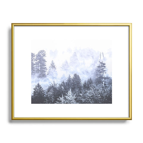 Nature Magick Navy Forest Adventure Metal Framed Art Print