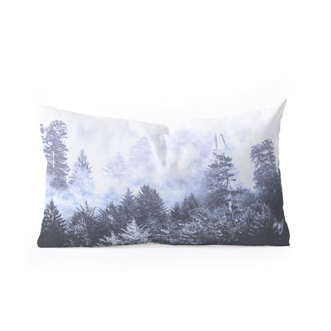 Nature Magick Navy Forest Adventure Oblong Throw Pillow