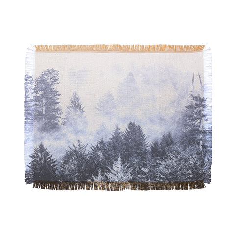 Nature Magick Navy Forest Adventure Throw Blanket