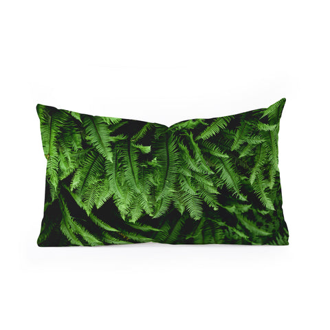 Nature Magick Pacific Northwest Forest Ferns Oblong Throw Pillow