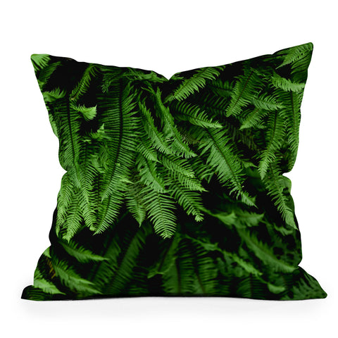 Nature Magick Pacific Northwest Forest Ferns Throw Pillow