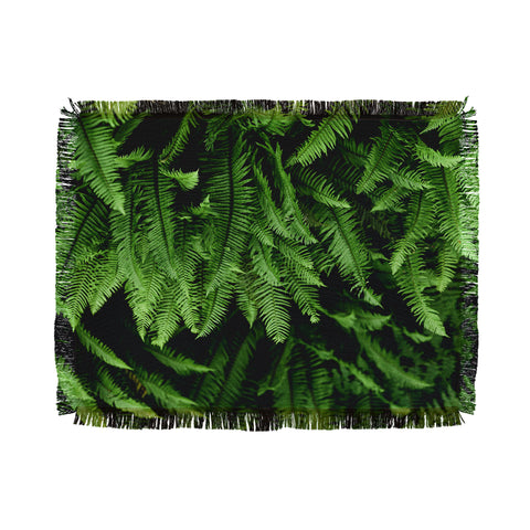Nature Magick Pacific Northwest Forest Ferns Throw Blanket
