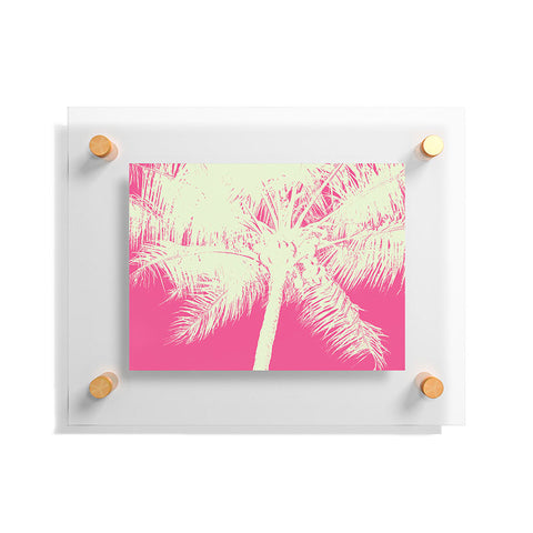 Nature Magick Palm Tree Summer Beach Pink Floating Acrylic Print