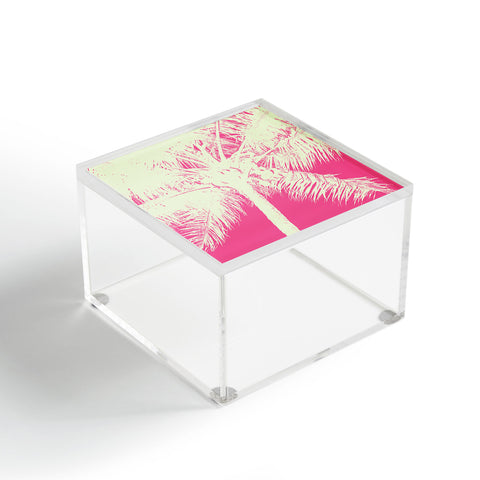 Nature Magick Palm Tree Summer Beach Pink Acrylic Box