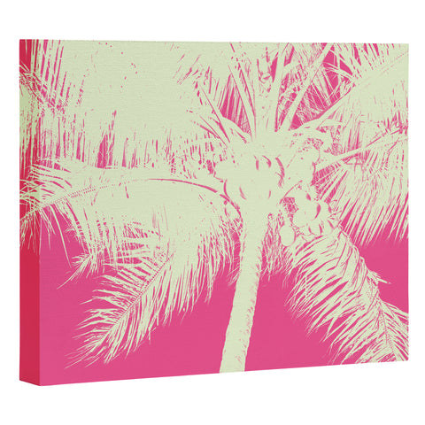 Nature Magick Palm Tree Summer Beach Pink Art Canvas