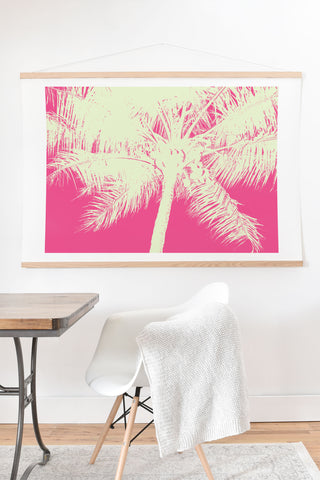 Nature Magick Palm Tree Summer Beach Pink Art Print And Hanger
