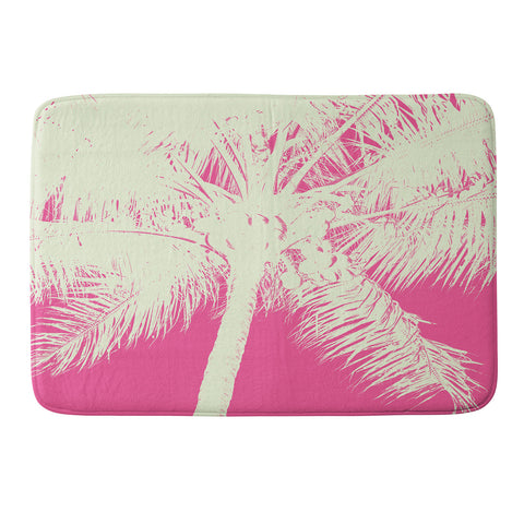 Nature Magick Palm Tree Summer Beach Pink Memory Foam Bath Mat