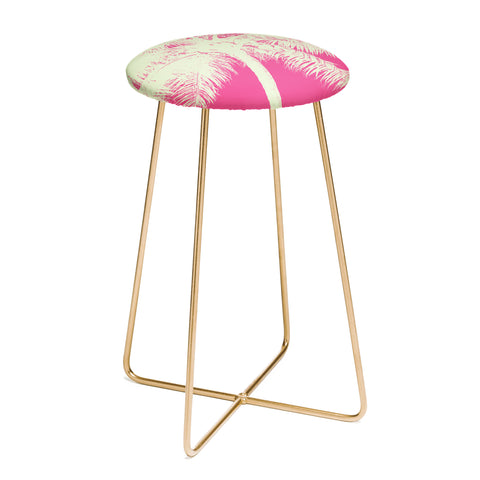 Nature Magick Palm Tree Summer Beach Pink Counter Stool