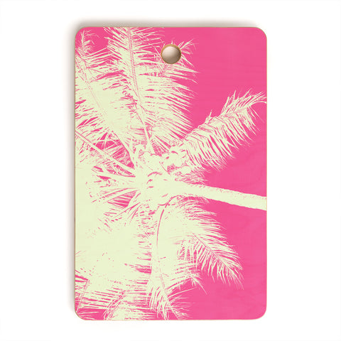 Nature Magick Palm Tree Summer Beach Pink Cutting Board Rectangle