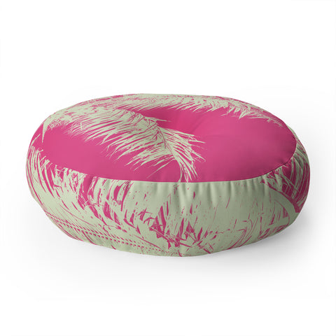Nature Magick Palm Tree Summer Beach Pink Floor Pillow Round