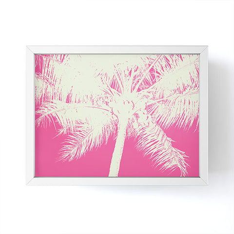 Nature Magick Palm Tree Summer Beach Pink Framed Mini Art Print