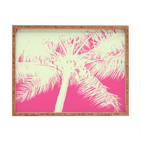 Nature Magick Palm Tree Summer Beach Pink Rectangular Tray