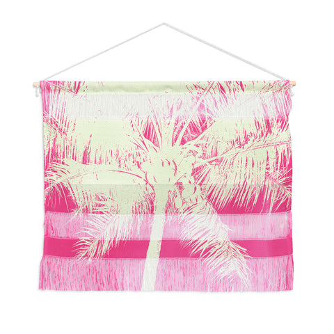Nature Magick Palm Tree Summer Beach Pink Wall Hanging Landscape