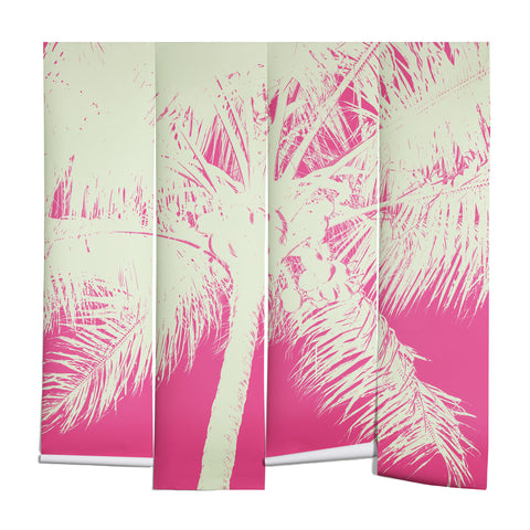Nature Magick Palm Tree Summer Beach Pink Wall Mural