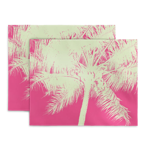 Nature Magick Palm Tree Summer Beach Pink Placemat