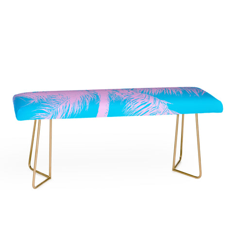 Nature Magick Palm Tree Summer Beach Teal Bench